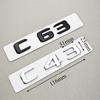 3D ABS Car Letters C43 C63 Logo Rear Trunk Badge Emblem Decals For Mercedes Benz AMG C43 C63 W205 W206 Car Sticker Accessories