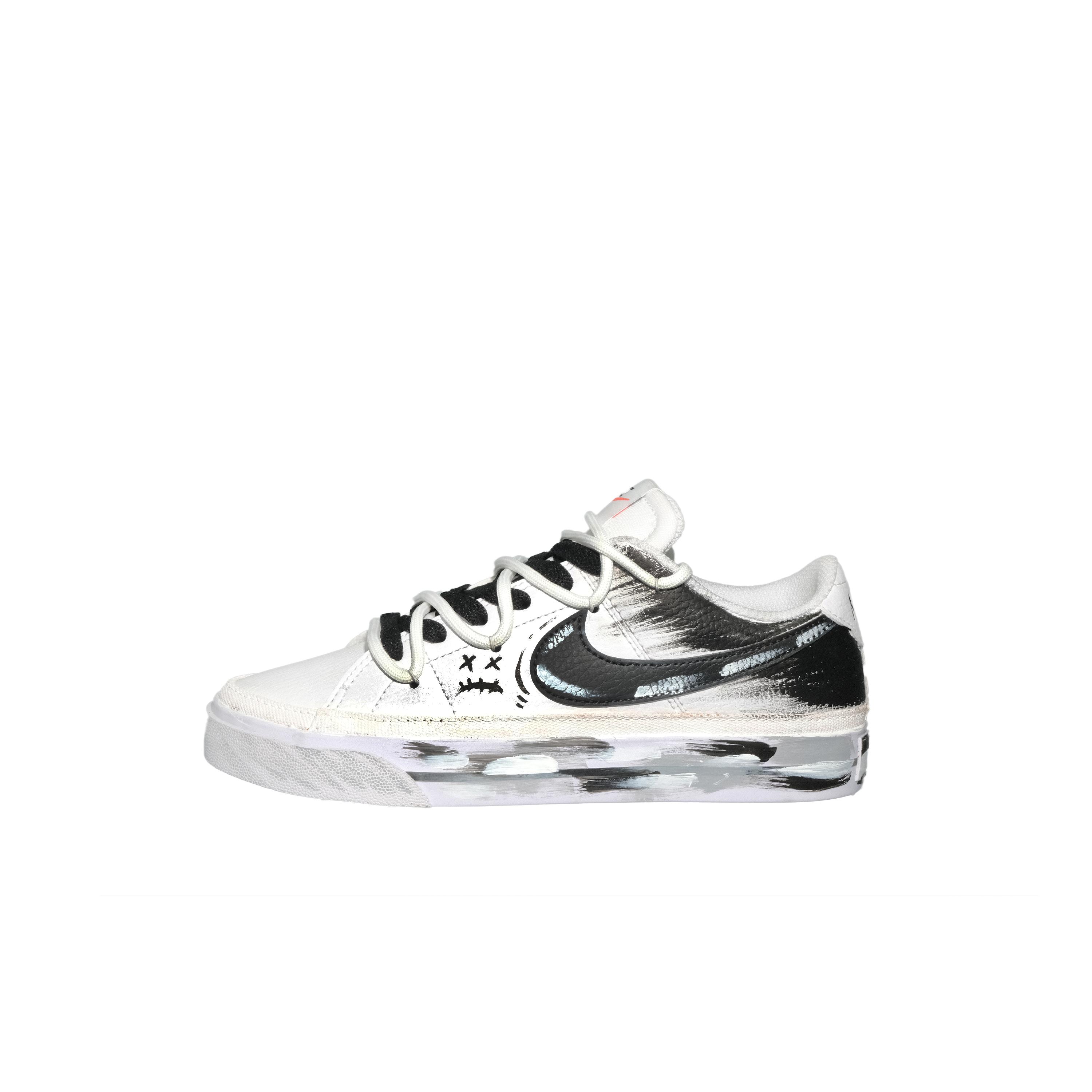 Nike Court Legacy Low top Skateboard Shoes Unisex Black DH3161-100(Team747-) 37.5