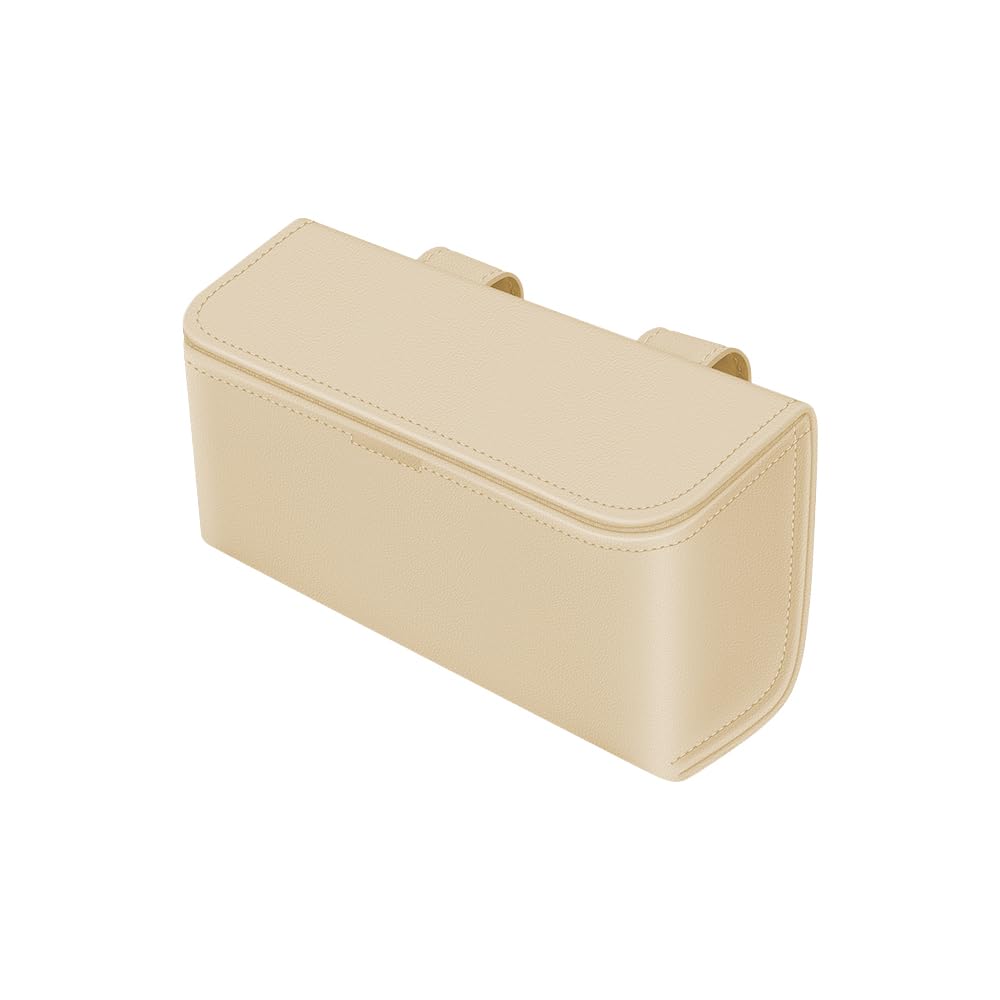 Car Sunglass Holder-Leather Magnetic Large Glasses Case,One-Handed Eyeglass Clip,Universal Auto Sun Visor Accessories