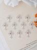 10pcs Gold SilverCross Nail Charms 3D White Pink Rhinestones Nail Art Decorations DIY Nail Gems Nail Supplies
