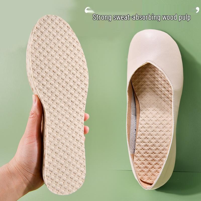 Ultra-Thin Breathable Odor-Resistant Disposable Wood Pulp Insoles for Men and Women
