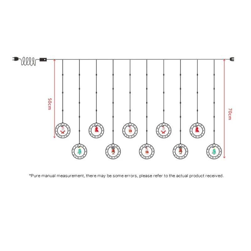 Christmas Decoration Atmosphere Lights Star Christmas Tree Round Colorful Curtain Lights Surprise Party Hotel Creative Decoration Lights