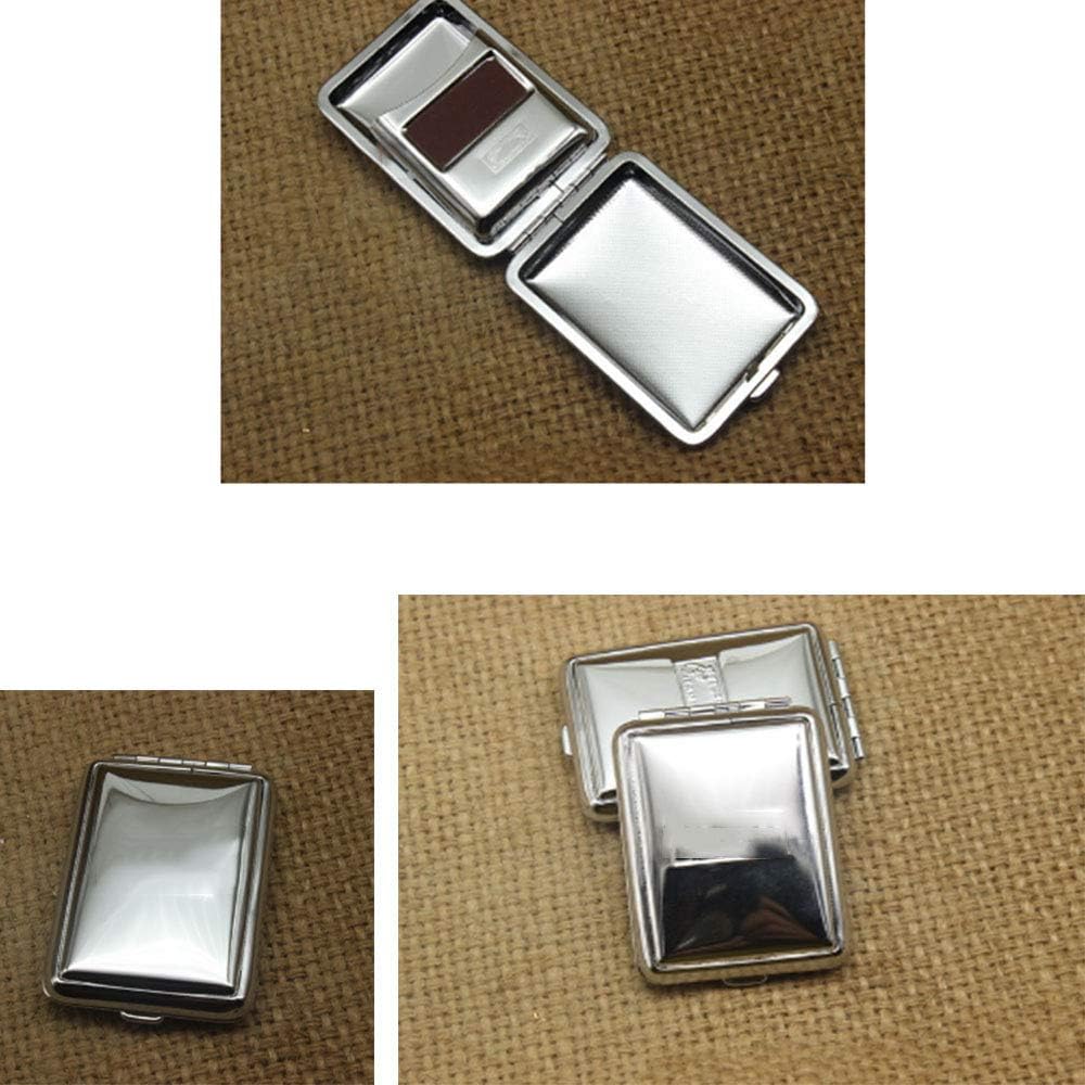 Portable Stainless Steel Matchboxes With Friction Plate,Mini One Button Waterproof Match Storage Case,Reusable Camping Outdoor Fire Starter