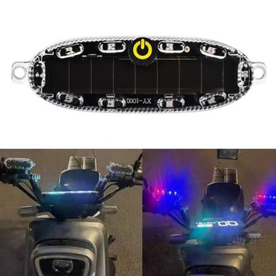 2 pezzi luci di avvertimento flash solari 3 modalità regolabili spegnimento automatico design impermeabile motociclette
