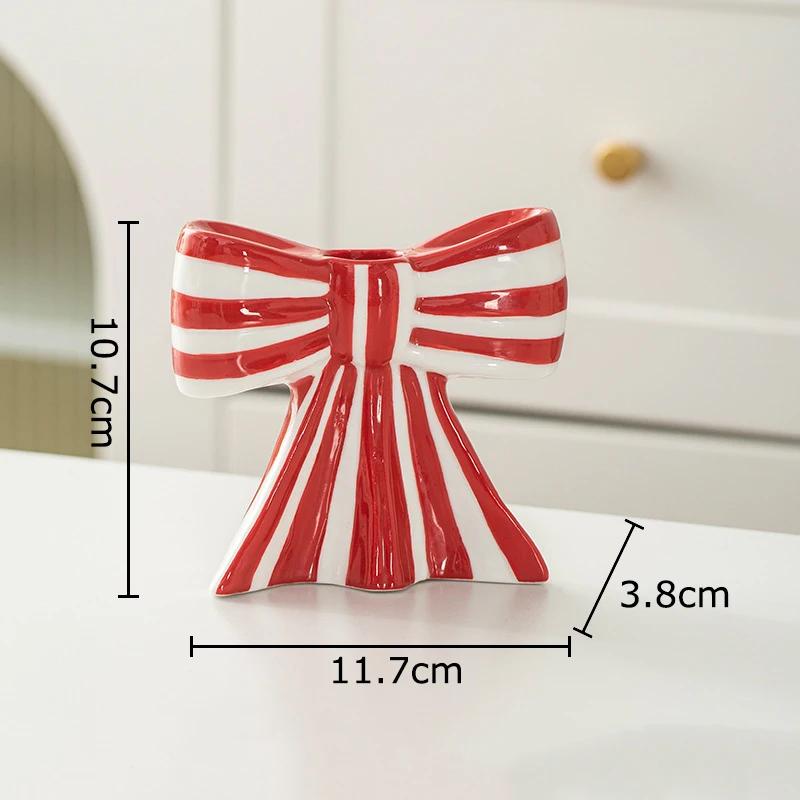 Lovely Bow-tie Candle Holder Creative Ceramic Candlestick Desk Decoration Wax Melt Burner Aroma Diffuser Home Aroma Container красный