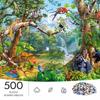 500pcs Jigsaw Puzzle Suitable for & Families - Tropical Rainforest Wildlife with Multicolor Panoramic Picture, Challenging Brain for, Gift, Portable A