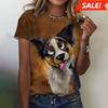 T-shirt For Women Funny 3d Printed Kawaii Cat Dog Animal Graphic Tees Summer Casual O-neck Tops Short Sleeve Loose T-shirts