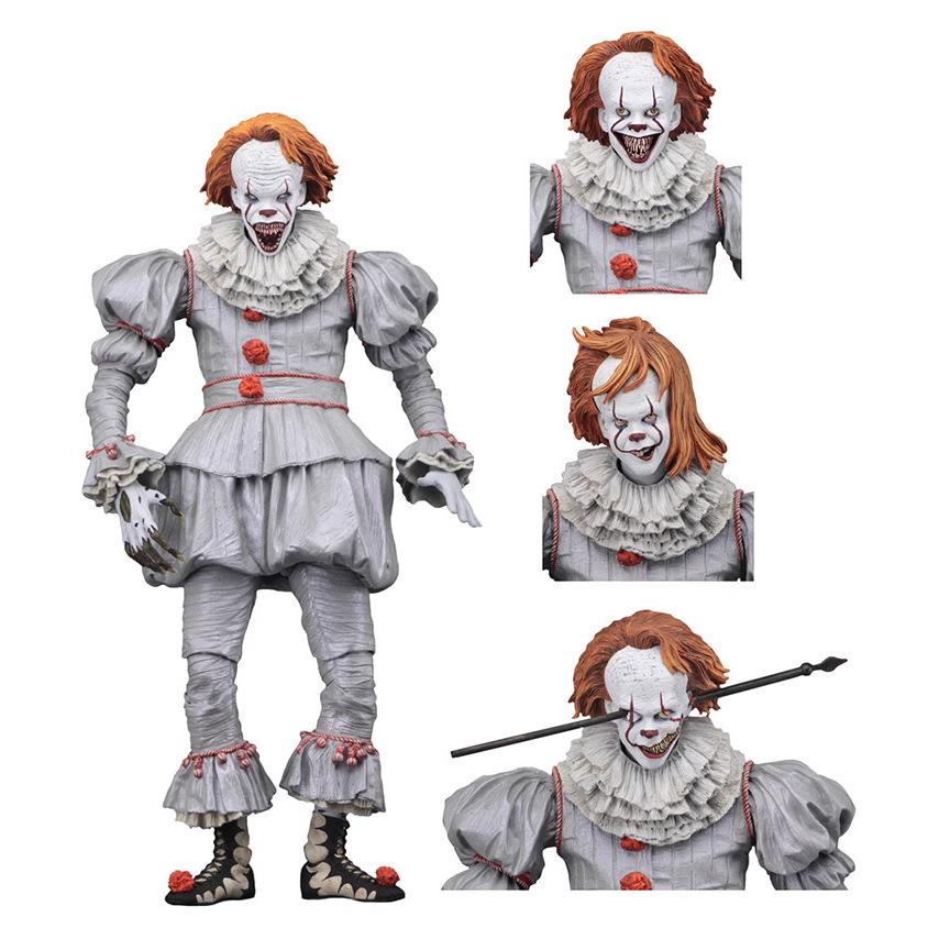 Neca Pennywise Joker Figure Stephen King'S It Pennywise Joker Clown Model Halloween Horror Toy Christmas Collect Hobbies Gifts