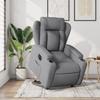 Electric Recliner Chair with Rising Function Light Grey Fabric