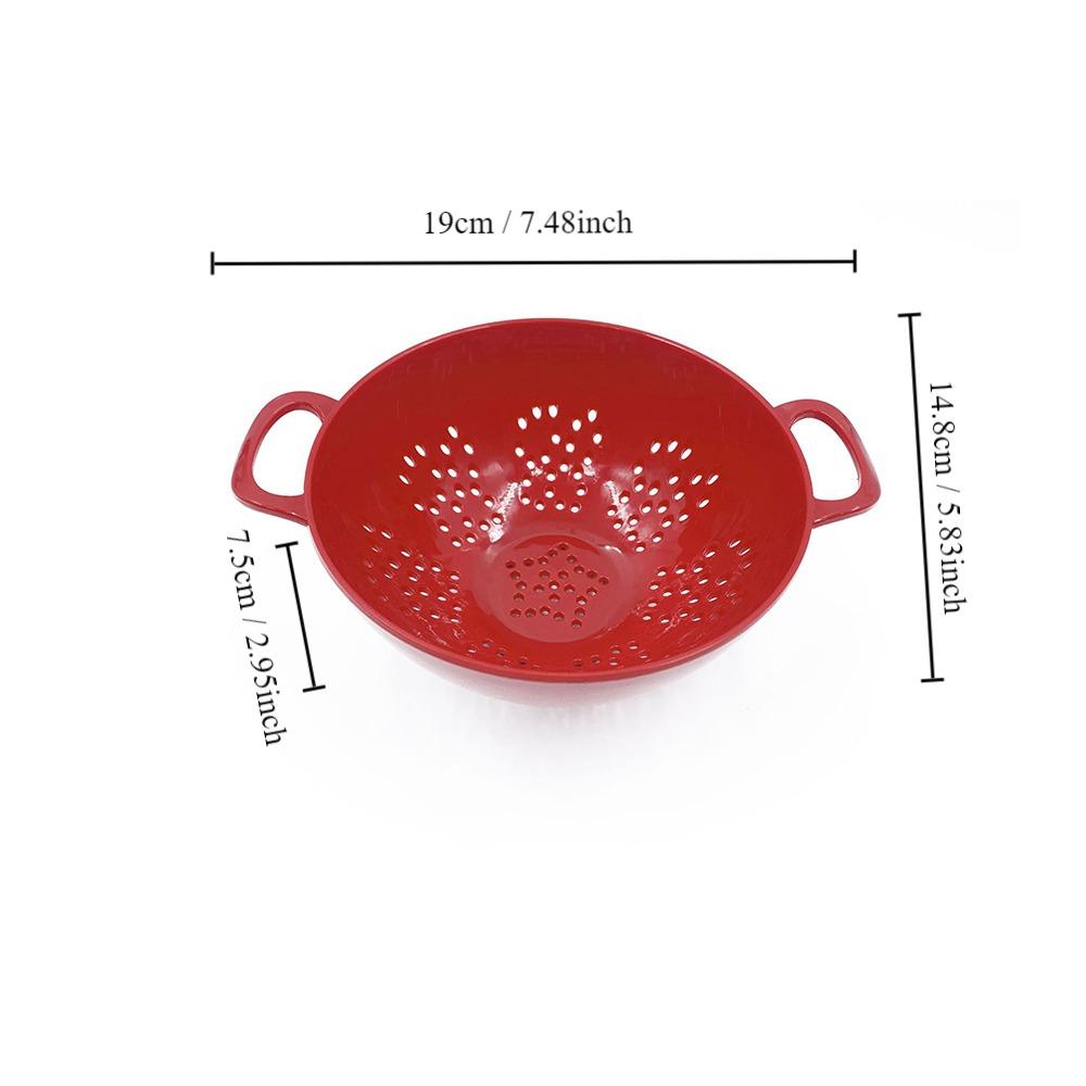 6 Inch Vegetable Strainer Plastic Fruit Draining Basket Durable Food Colander  Kitchen