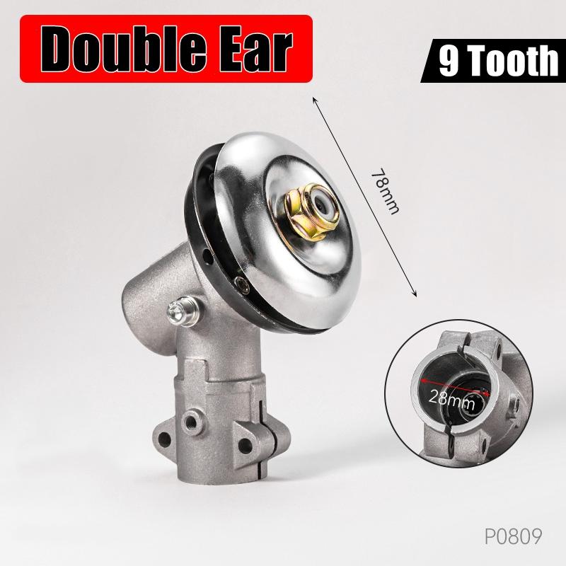 26mm/28mm 9 Tooth Trimmer Gearbox Gearhead Brushcutter Grass Trimmer Replace Gear Head Lawn Mower Parts Gardening Tool