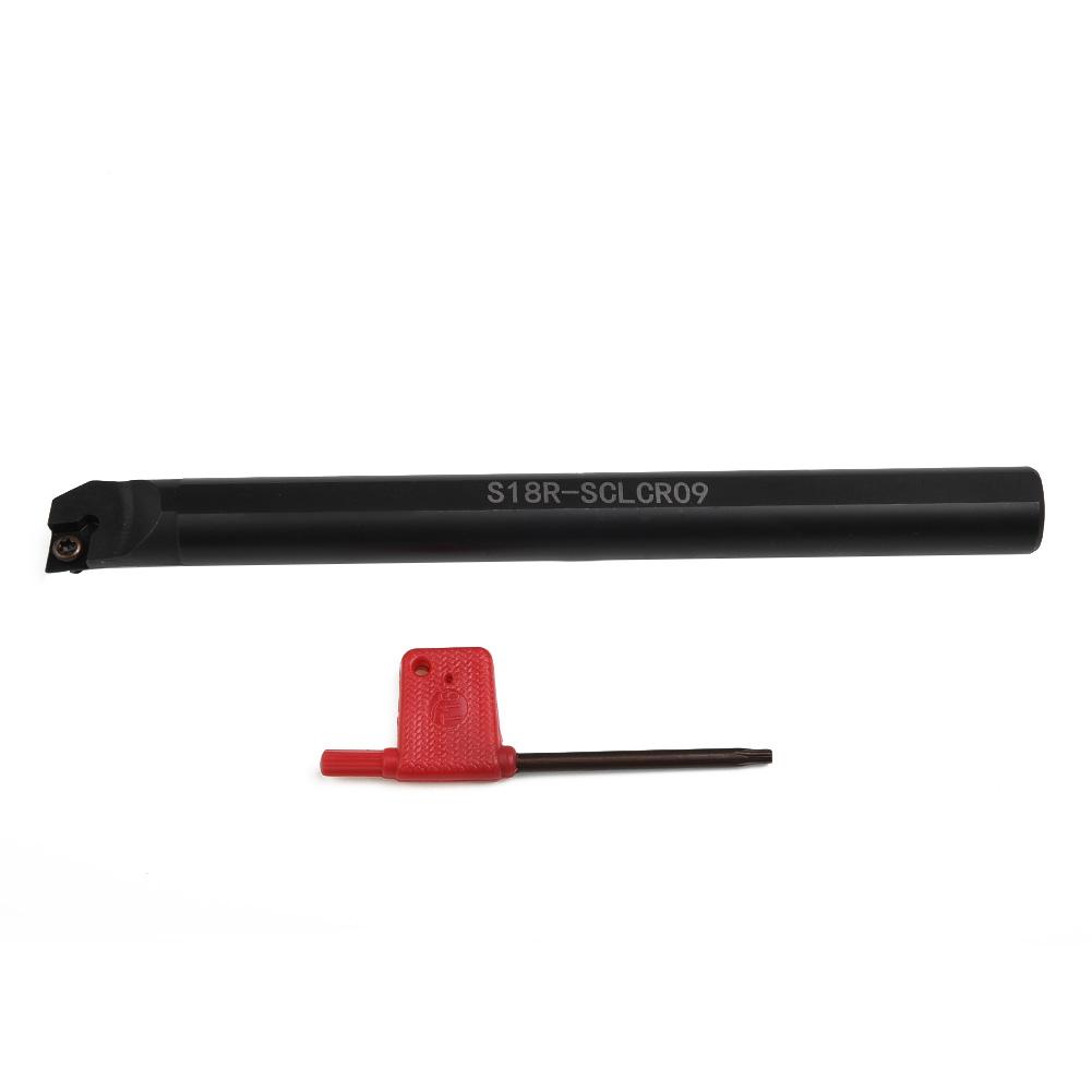 

Professional Boring Bar Lathe Metalworking Accessories S18Q-SCLCR09 18*180mm Turning Tool For CCMT09T3 inserts China Mainland