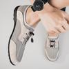 Summer Men Comfort Flats Shoes Quality Patchwork Mesh Leather Shoes Leisure Man Outdoor Lightweight Breathable Cool Casual Shoes