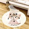 1pc Cute Kitty in Pink Dress Round carpet, Made of Polyester,Office Chairs, Living Rooms, Or Bedrooms, a Cool Rug for The Living Room.ydt26045