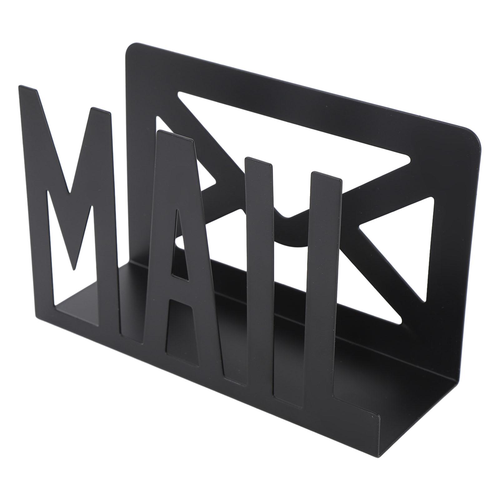 

Desktop Mail Holder Iron Countertop Mail Letter Envelope Document Storage Rack Organizer for Home School Office