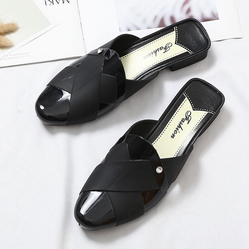 The New Slope Heel Women Slippers Soft Bottom Net Red Summer Slippers Kitchen Work Women Slides Waterproof Students