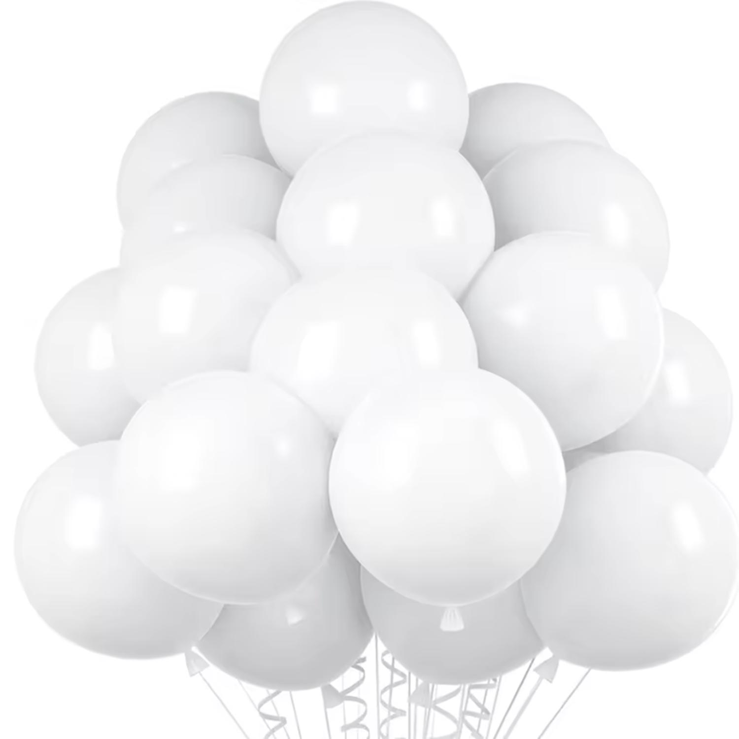 

12/10inch 30/20/10pcs multi-color balloon set,suitable for weddings,birthdays,themed parties, wedding parties,family gatherings 10pcs&10inch белый