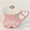 Creative Cat Paw Ceramic Mug - Cute Couple's Cup & Logo Gift