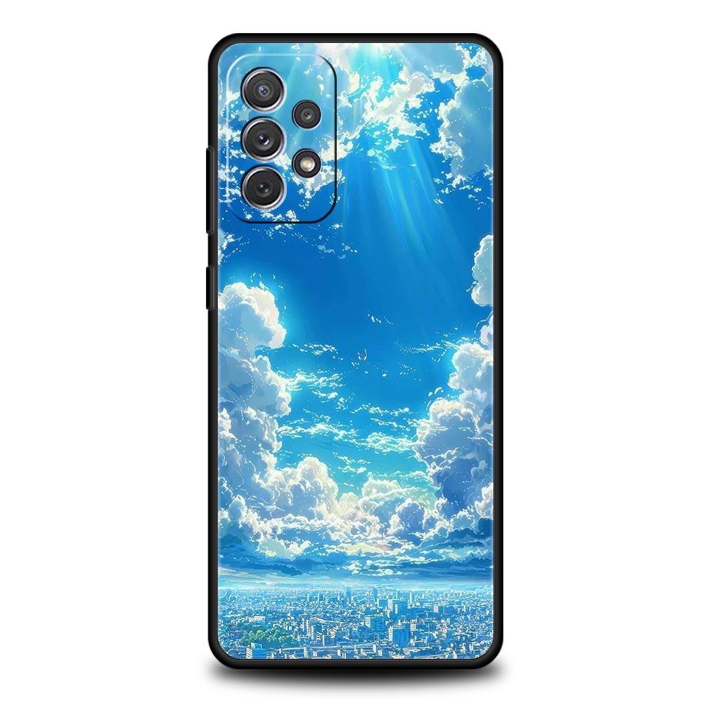 Cartoon Sky Phone Case for Samsung A51 A71 A21S A12 A11 A15 A25 A31 A41 A23 A33 A53 A73 A03S A05S A13 5G A35 A55 Cover