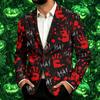 Men's Corduroy Business Casual with Halloween Print for Fall Parties and Everyday Wear