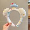 Korean-Style Plush Cat Ear Headband for Women - 2025 Trend, High Skull Top, Perfect for Face Washing and Hair Styling