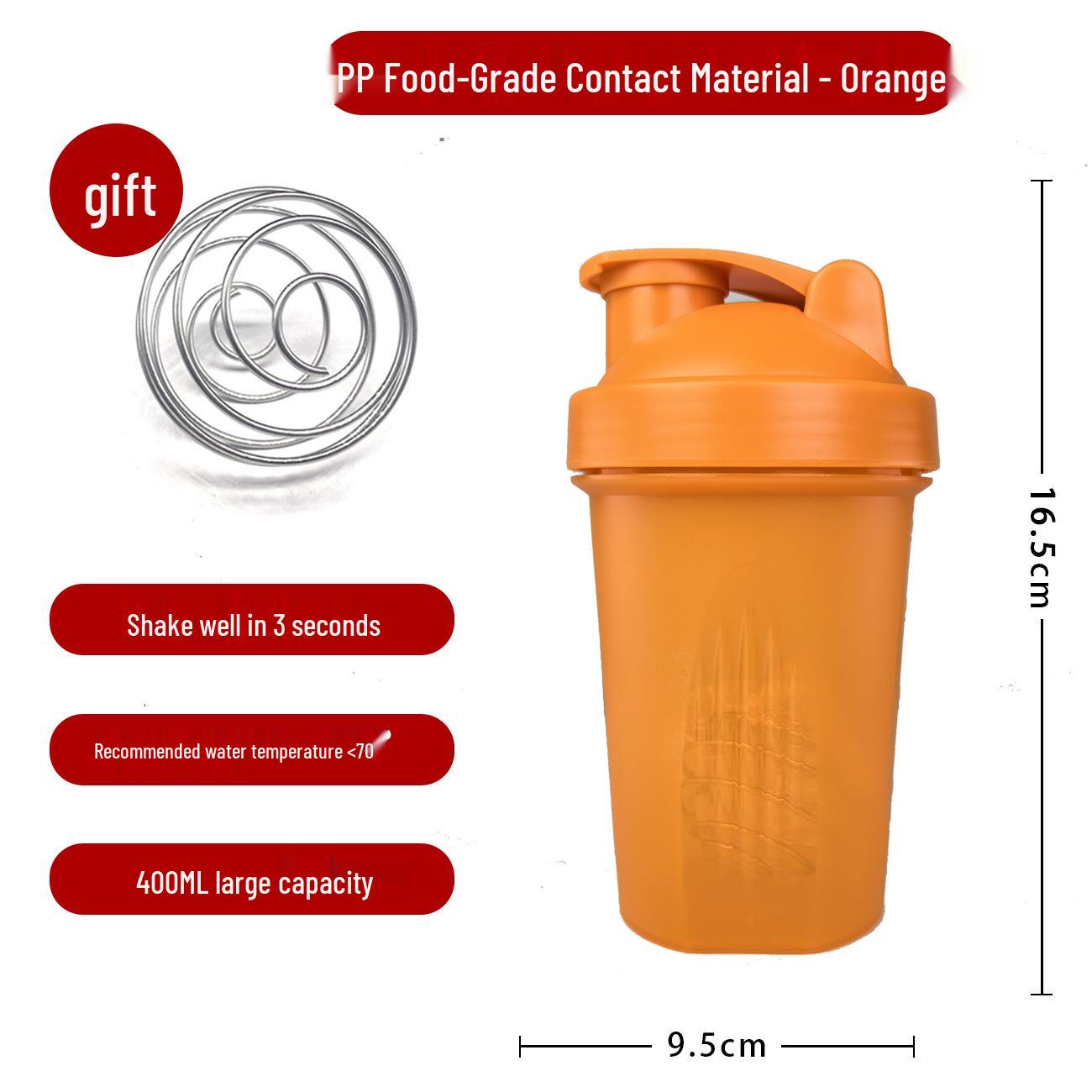 In Stock 400ML Leak-Proof Protein Shaker Bottle - High Temp Resistant, Drop-Proof Outdoor Fitness Water Bottle 400ml