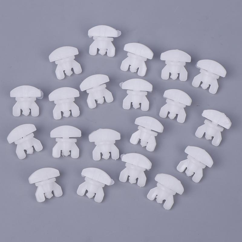 Set de 20 buc. Dopuri albe din plastic pentru șină de perdea, Instalare ușoară, Sine pentru draperii, Glisoare, Elemente de fixare pentru perdea