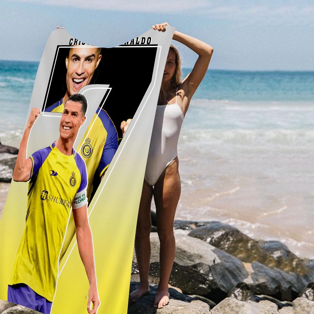 C-Cristiano R-Ronaldo CR7 Beach Towel Summer Kids Large Bath Pool Beach Towel Microfiber Absorbent for Swimming Travel