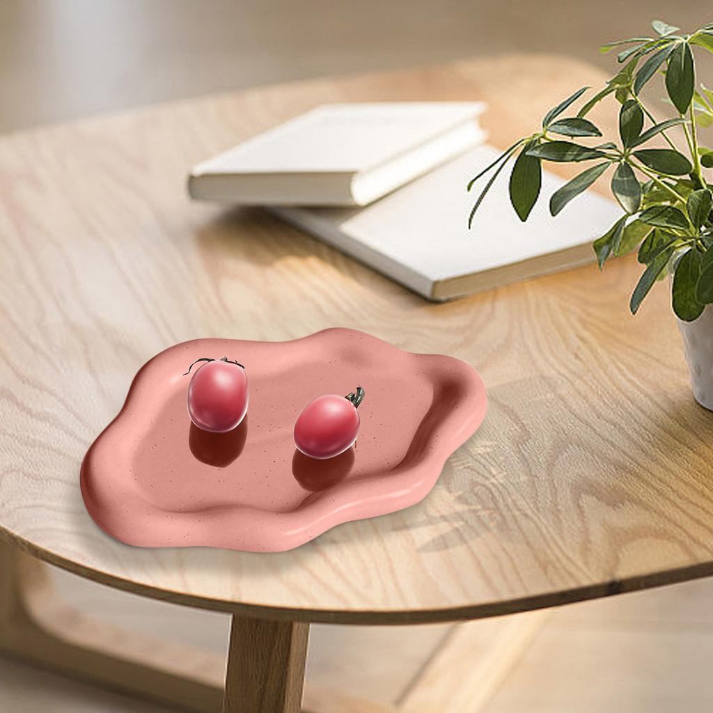 INS Style Cloud Shape Jewelry Dish for Ladies Jewelry Tray Ceramic Plate Exquisite Ornaments Trinket Tray Dish for Birthday Gift