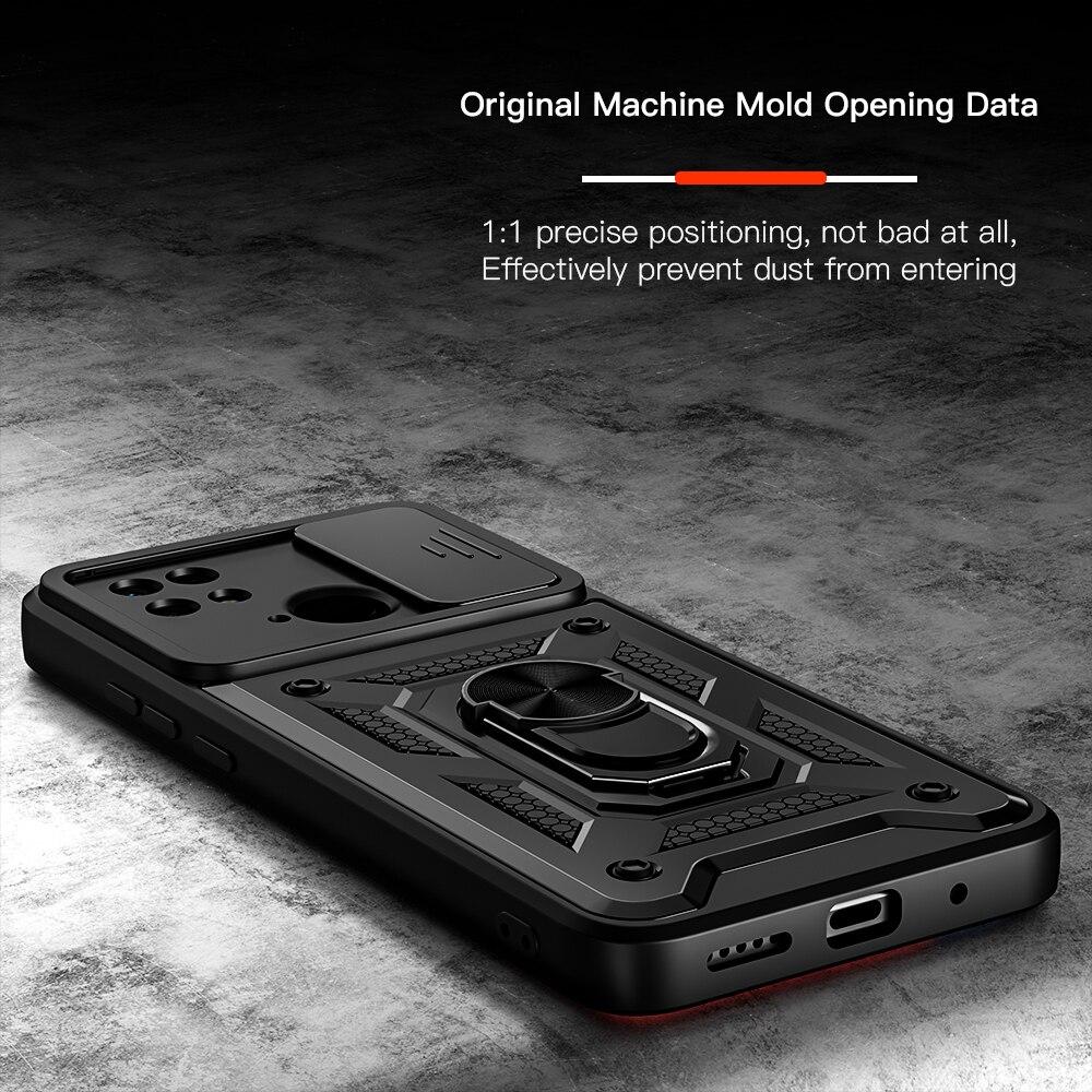 KEYSION Nárazuvzdorné pouzdro pro Redmi 10C 10A Push Pull Camera Protection Kryt telefonu pro Xiaomi Redmi 10 2022