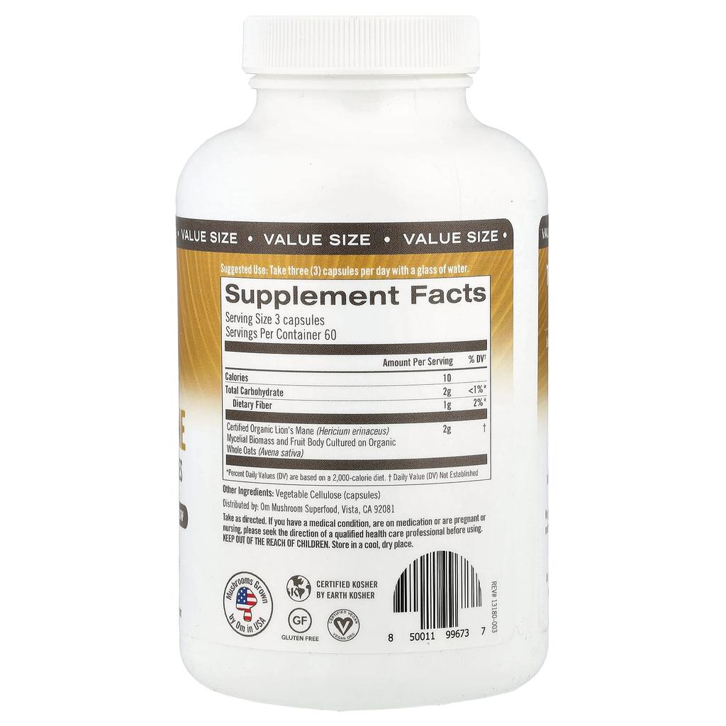 Deer Antler Mushroom Capsules, Veggie Capsules 180 Tablets (666Mg Per Capsule)