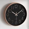 Modern Round Quartz Wall Clock With Silent Motion For Living Room Decor