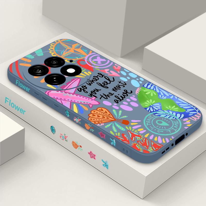 Case For OnePlus 15 13 13T 12 Cartoon Fire Balloon Pattern Shockproof Bumper Soft Silicone Cover For Oneplus Nord 5 13R 12R 11R 5G