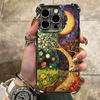 Tree of Life Space Soft Phone Case For iPhone 15 16 17 Air 14 Pro Max 16E Plus 13 12 Mini Plating Anti-Fall Fundas