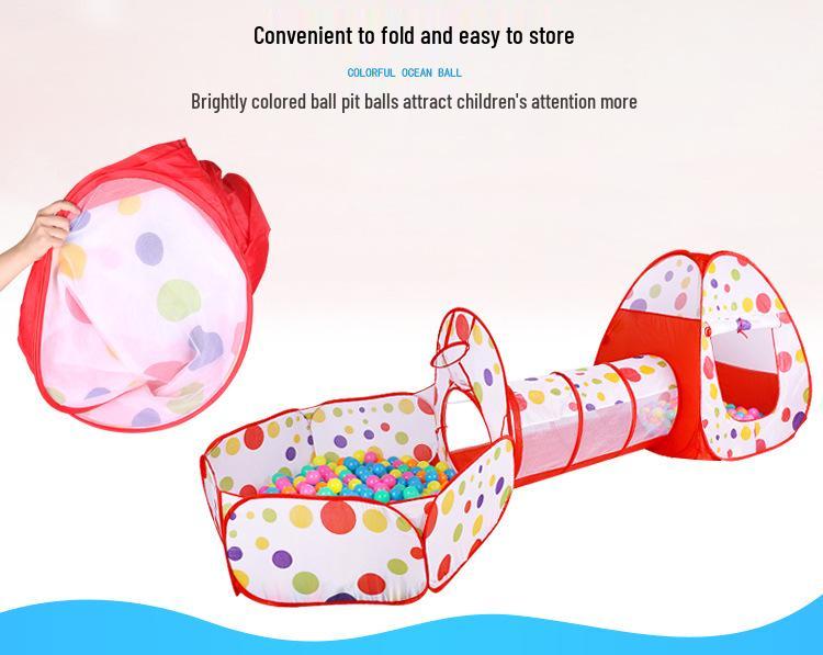 3-in-1 Kids' Yurt Play Tent and Tunnel Set for Indoor/Outdoor Use