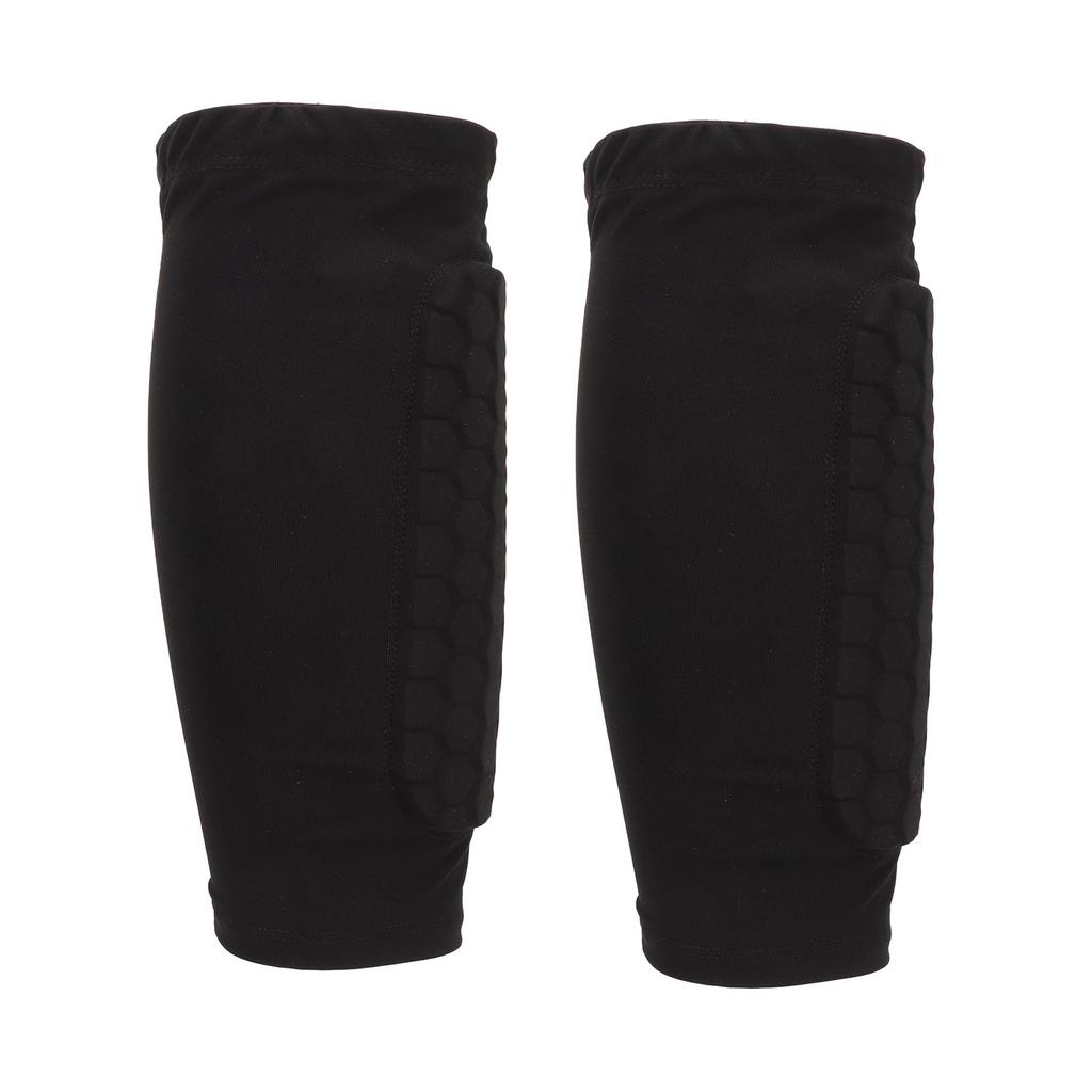 2PCS Soccer Leg Sleeves for Adults Anti Slip Breathable Calf Compression Sleeve Shin Guard Sleeve with Honeycomb Pad for Baseball Basketball Black M