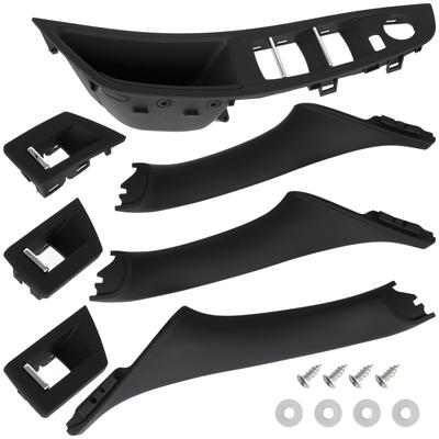 BMW 5 F10 F11 09-17 Set of Interior Door Handles Front and Rear 7 Pcs. SET BLACK - 1 Hole