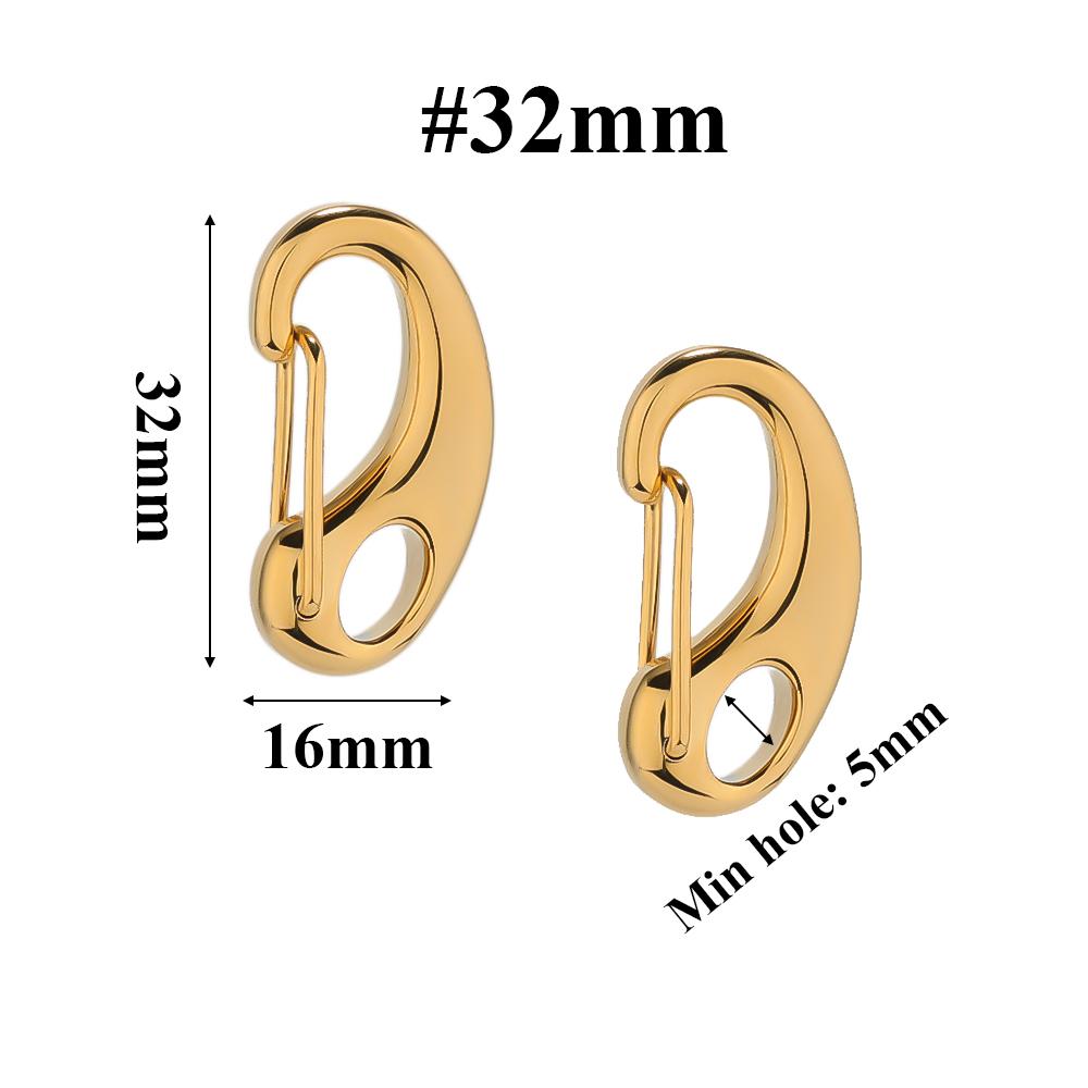 5Pcs Stainless Steel D Lobster Clasps Necklace Hooks Chains Connectors Bracelet Making DIY Jewelry Supplies Accessories
