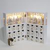 Wooden Christmas Advent Calendar with 24 Drawers and LED Reusable Christmas Countdown Candy Christmas Advent Scene for Kids and Chocolate Christmas