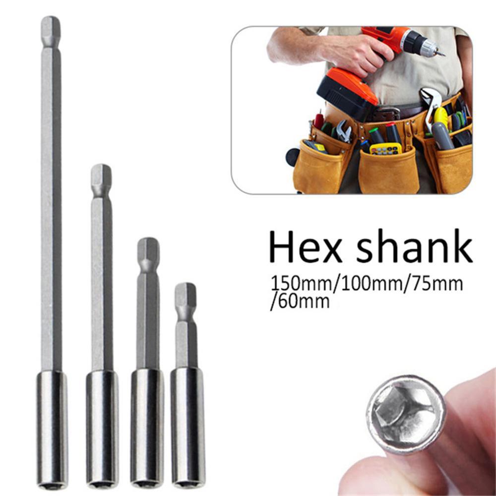 60-150mm Magnetic Bit Holder Extension Long Reach 1//4/" Hex Shank Extending Bar