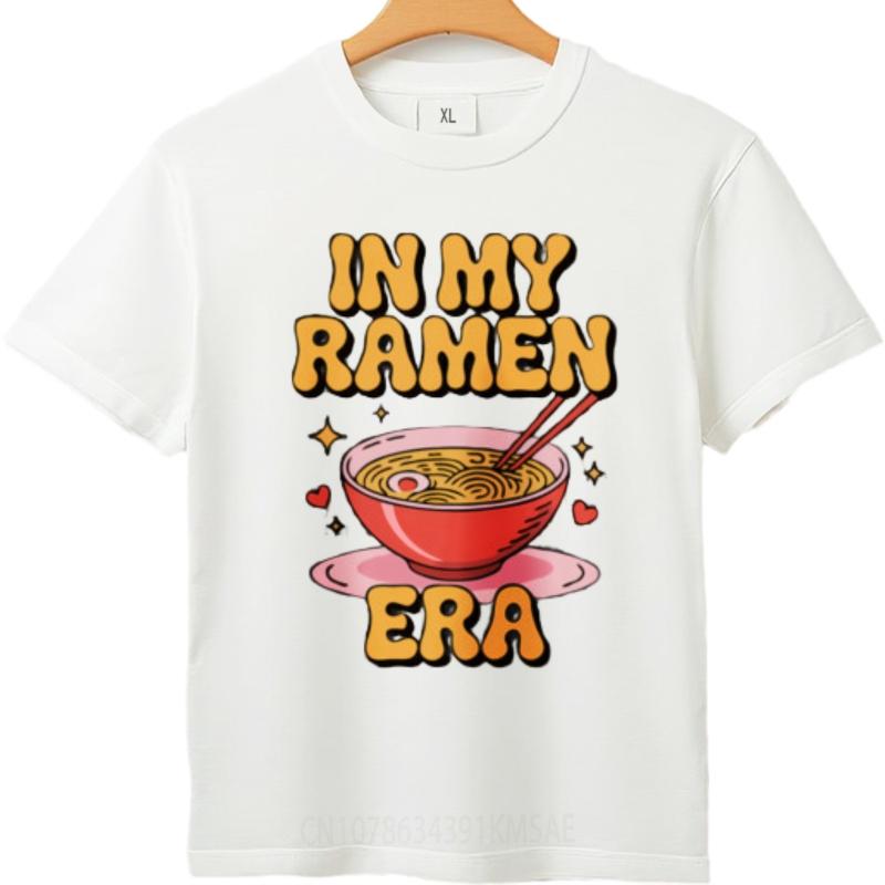 Travel Man Basic Tee Crew Neck Tshirt Brand In My Raunisex Era Bowl With Chopsticks Fashionable Man Teeshirt Workout Tshirt