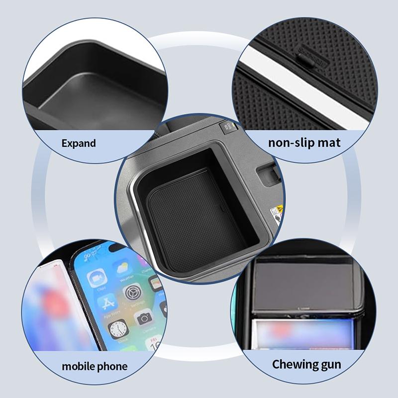 For Toyota Land Cruiser 250 Prado LC250 2025 Armrest Cool Storage Box Insert Tray Organizer Container Storage Car Accessories