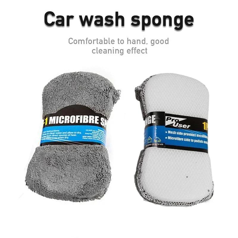 9-teiliges Autowasch-Reinigungsset, Mikrofasertücher, Rouge-Schwamm, Waschhandschuh, Politurpflege-Applikatorpads, Auto-Detailing-Waschwerkzeuge