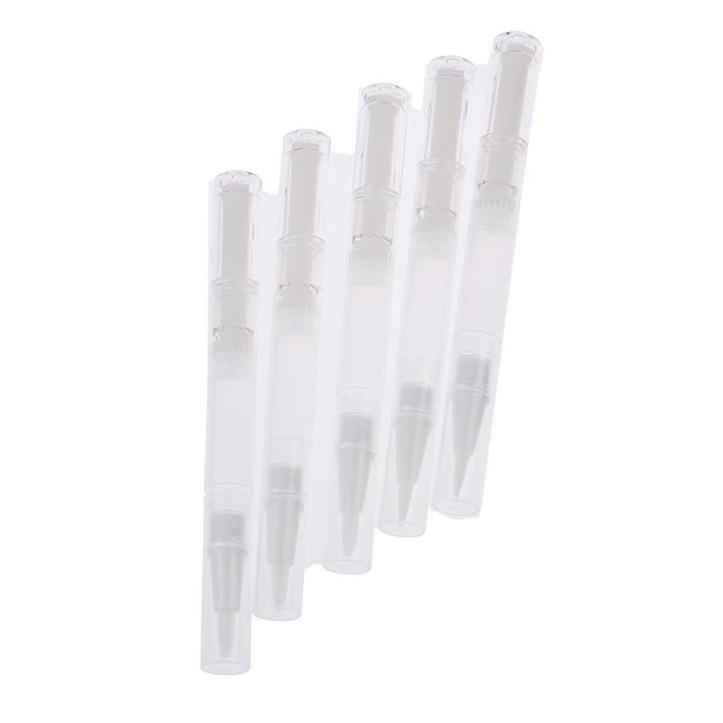 5 buc. 3 ml stilou de călătorie gol cu ​​perie, recipient cosmetic, balsam de buze cu ulei de unghii