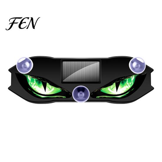 Universal Car Lighting Kit Solar Devil Eyes Light for Windshield, Window Warning Sign with Three Smart Modes, Automotive Ambient Kits LED Digital