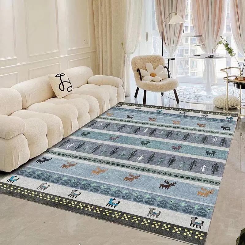 New Morocco Style Carpets for Living Room Bohemian Ethnic Bedroom Rugs Portable Coffee Tables Mat Washable Large Area Carpet