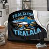 1pc shark tralalero Throw Blanket Soft Flannel, Cozy All Season Polyester Perfect for Home, Office