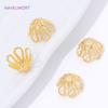 18K Gold Plated Spacer Beads Cap,Brass Flower Bead Caps For Jewelry Making Accessories,Caps For Beads,Supplies For Jewelry