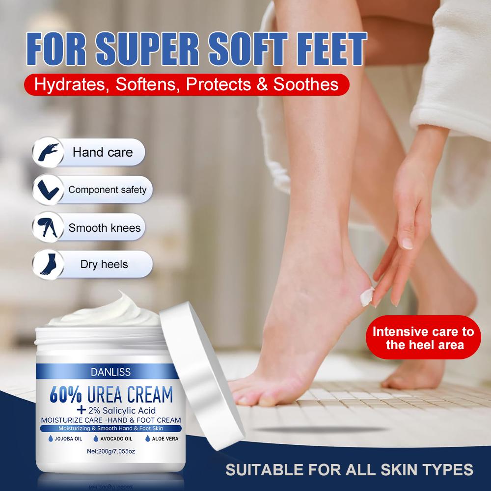 60% Urea Cream-Prevent Moisture Loss, Moisturize The Heels-Suitable for all Skin Types, 200ml