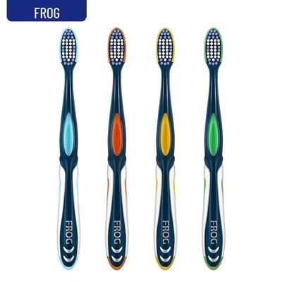 Frog Double Effect Plus 987 Antibacterial Adult Toothbrush, 18-Count Travel Pack